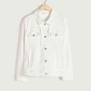 Addition Elle Classic White Denim Jacket. LIKE NEW.